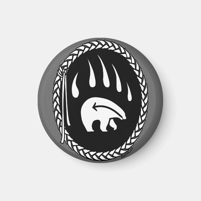 Íman Presentes de Arte de Urso Tribal Imã de geladeira (Frente)