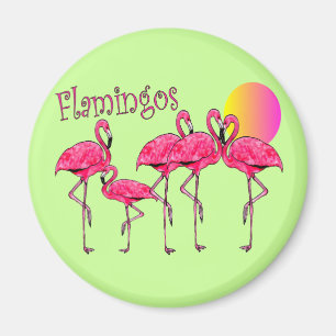 Íman Presentes de Arte Tropical Flamingo