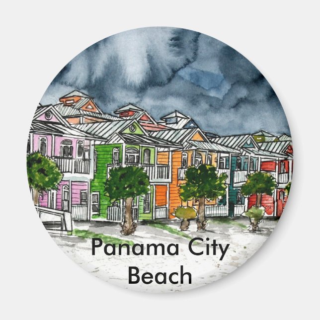 Íman Presentes de arte tropical na Flórida de Panamá Ci (Frente)