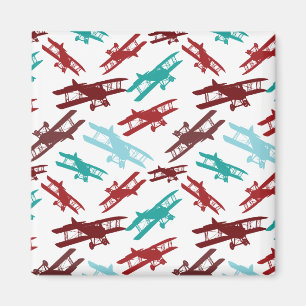 Íman Presentes De Aviador De Padrões De Avião De Bipl