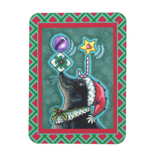 ÍMAN PRESENTES DE BALANÇO DE SELOS DE NATAL DE MERRY, C