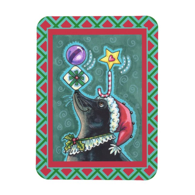 ÍMAN  PRESENTES DE BALANÇO DE SELOS DE NATAL DE MERRY, C (Vertical)