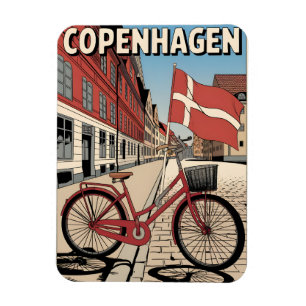 Íman Presentes de bicicleta vintage Copenhague Dinamarc