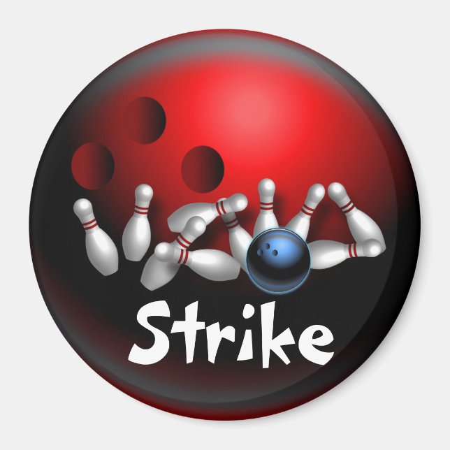 Íman Presentes de Boliche Personalizados (Frente)