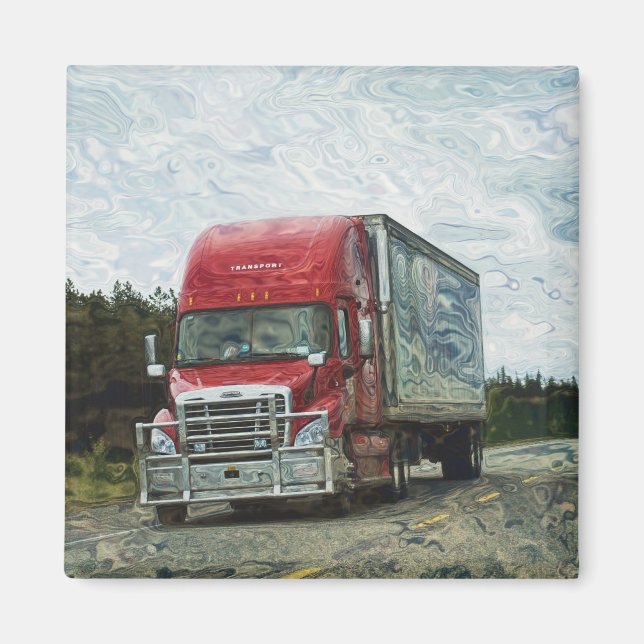 ÍMAN PRESENTES DE CAMINHÕES DE CAMINHÃO DE CARGA (Frente)