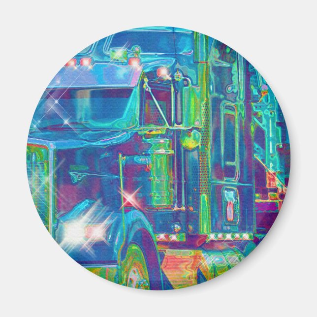 ÍMAN PRESENTES DE CAMINHÕES DE CAMINHÃO DE CARGA (Frente)