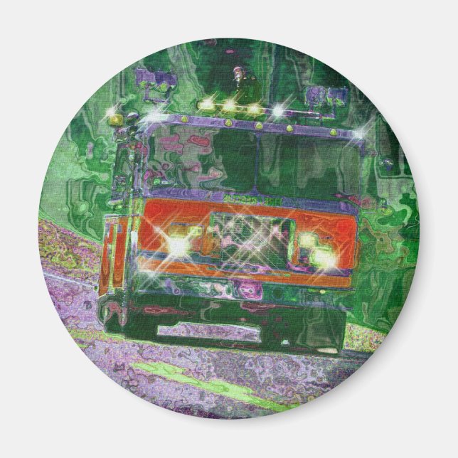 ÍMAN PRESENTES DE CAMINHÕES DE CAMINHÃO DE CARGA (Frente)