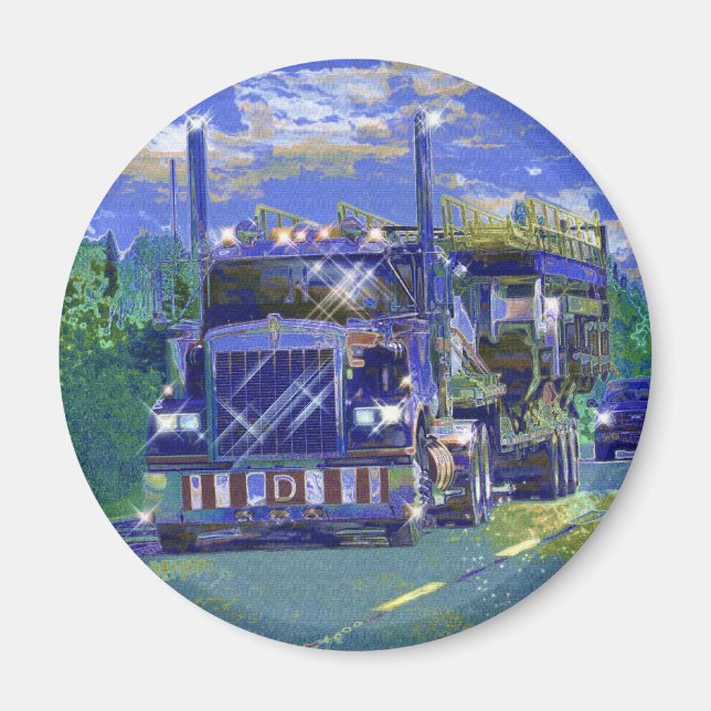 ÍMAN PRESENTES DE CAMINHÕES DE CAMINHÃO DE CARGA (Frente)