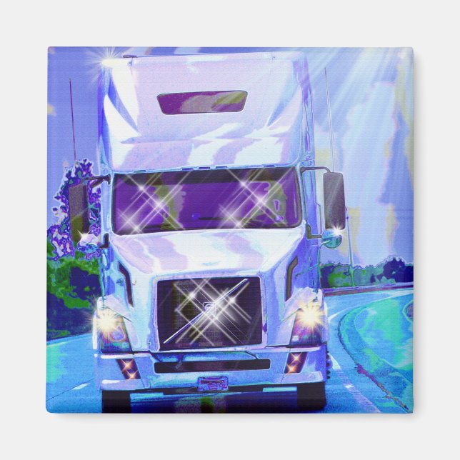 ÍMAN PRESENTES DE CAMINHÕES DE CAMINHÃO DE CARGA (Frente)