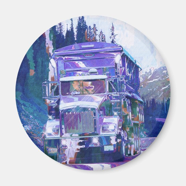 ÍMAN PRESENTES DE CAMINHÕES DE CAMINHÃO DE CARGA (Frente)