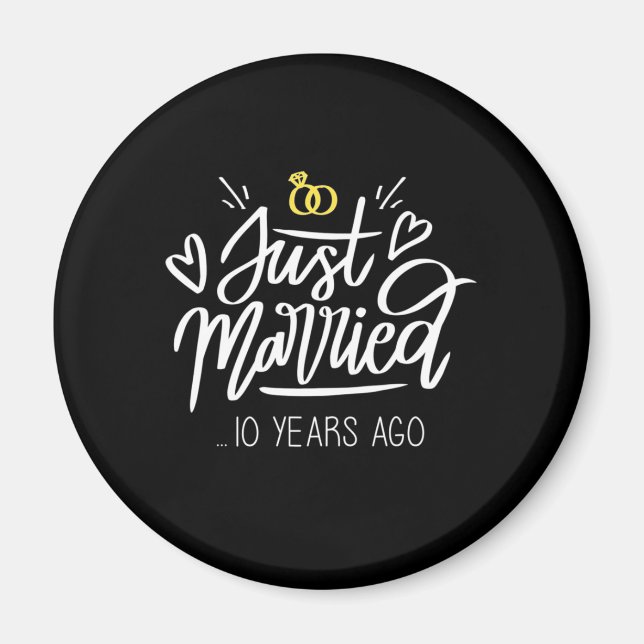 Íman Presentes de Casamento | 10º Aniversário de Casame (Frente)