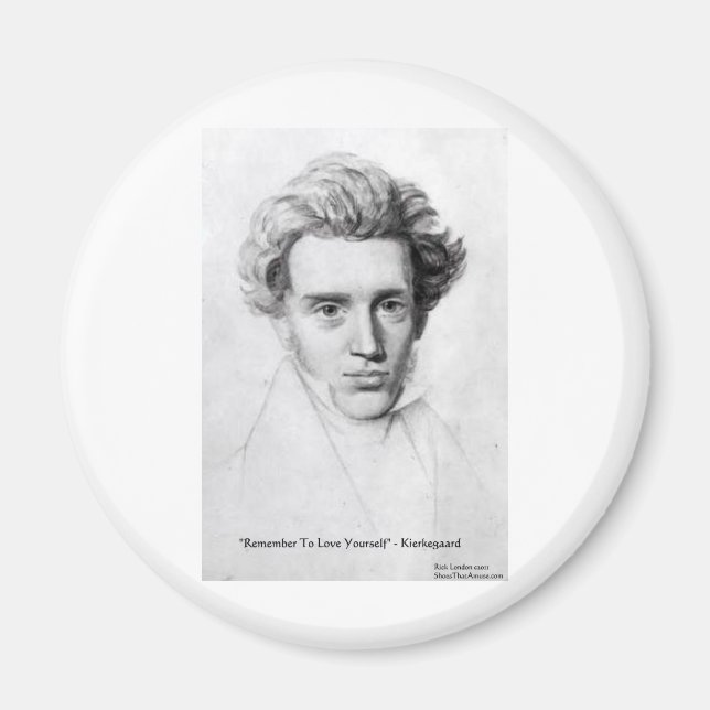 Íman Presentes de Citação de Amor de Kierkegaard "Ame a (Frente)