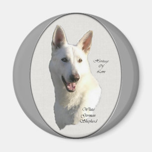 Íman Presentes de German shepherd Branco