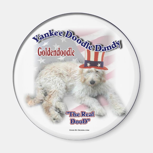 Íman Presentes de Goldendoodle (Frente)