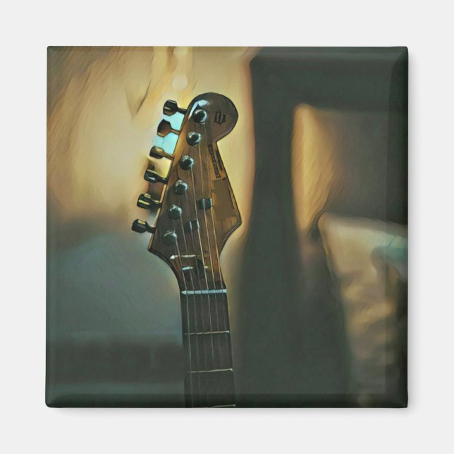 Íman Presentes de guitarra vindimada (Frente)