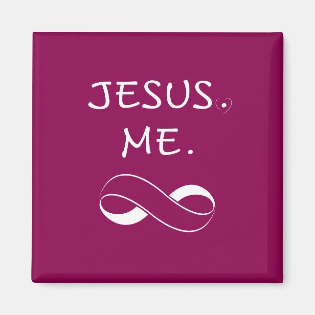 Íman Presentes de Ímã Cristão Jesus Me Infinity (Frente)