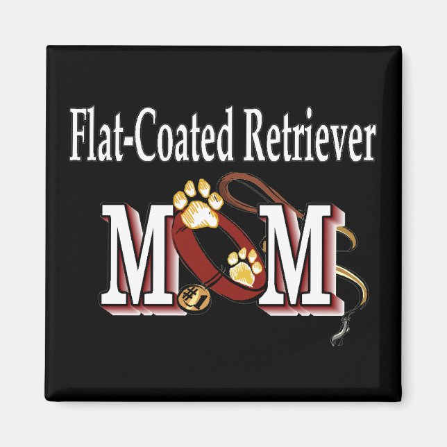 Íman Presentes De Mãe De Retriever Revestidos Planos (Frente)