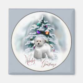 Íman Presentes de Natal Bichon Frise
