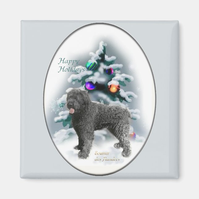 Íman Presentes de Natal Bouvier des Flandres (Frente)