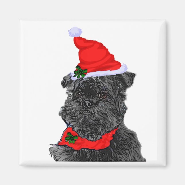 Íman Presentes de Natal de Affenpinscher (Frente)