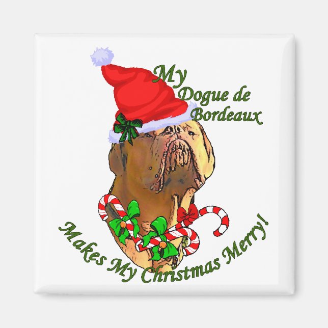 Íman Presentes de Natal Dogue de Bordeaux (Frente)