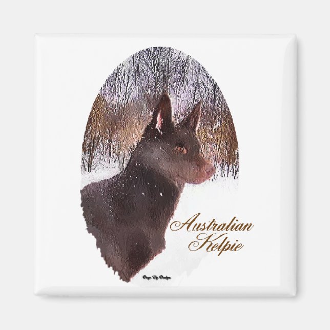 Íman Presentes de Natal em Kelpie australianos (Frente)