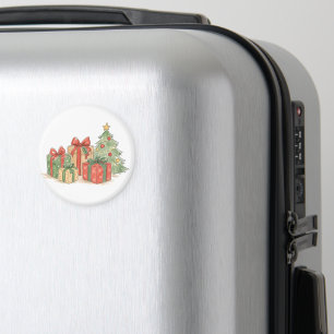 Íman Presentes de Natal Empilhados com Árvore para Pres