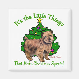Íman Presentes de Natal Norfolk Terrier