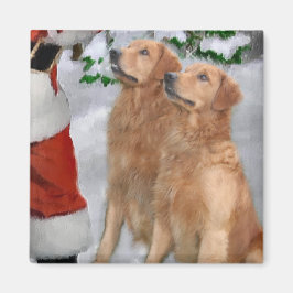 Íman Presentes de Natal para ouro Retriever