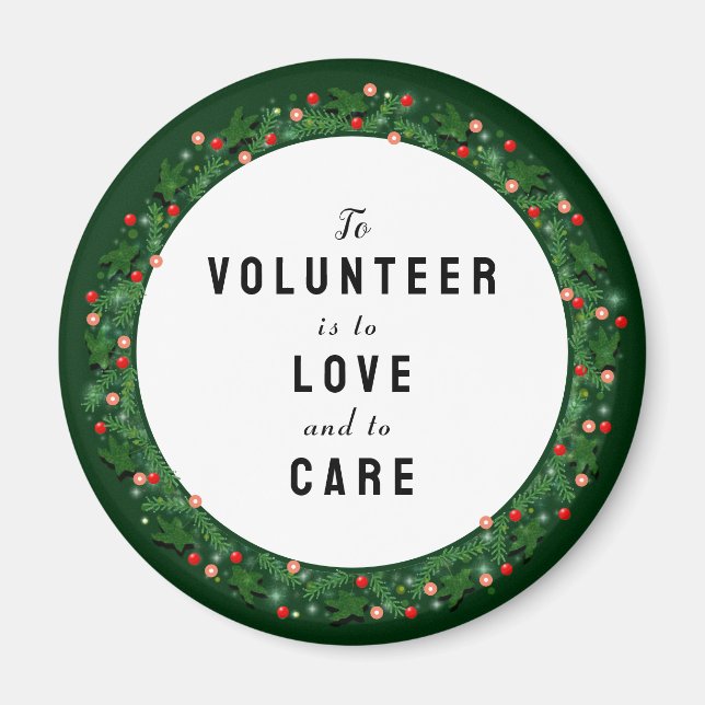 Íman Presentes de Natal para Voluntários (Frente)