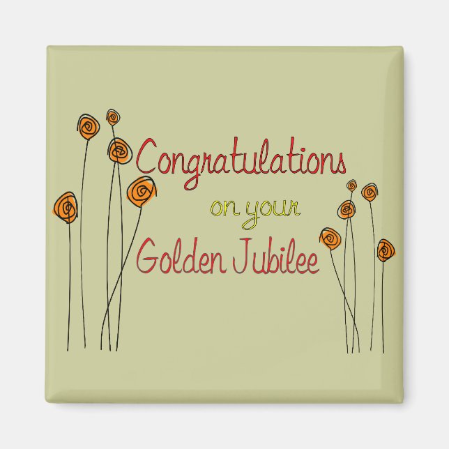 Íman Presentes de Ouro freiras Jubileu (50º Aniversário (Frente)