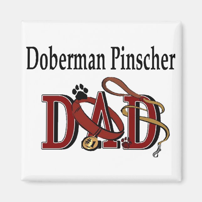Íman Presentes de PAI Doberman Pinscher (Frente)