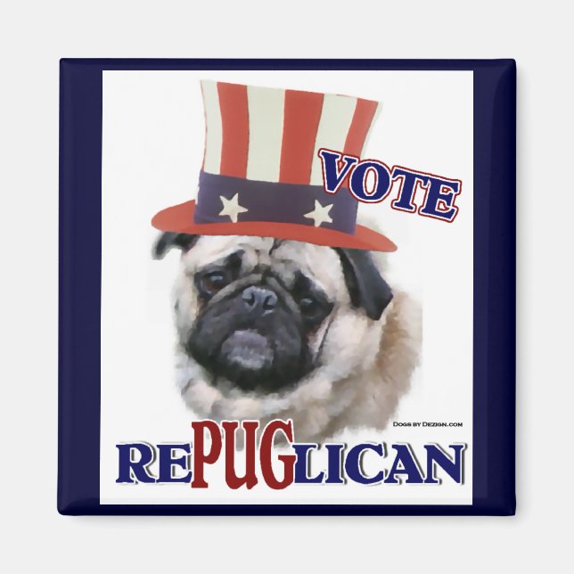 Íman Presentes de Pug Lovers (Frente)