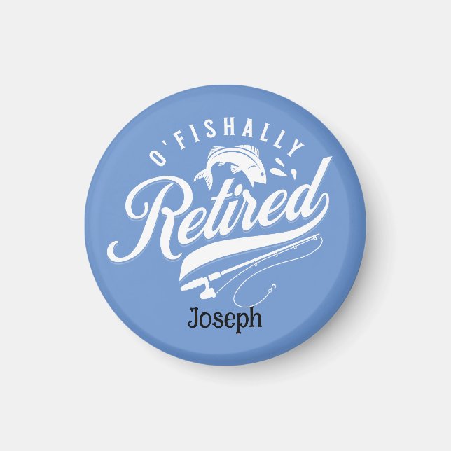 Íman Presentes De Reforma. Pescador/mulher. Nome editáv (Frente)