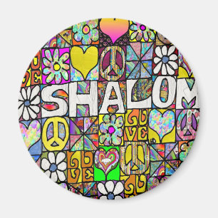 Íman Presentes de Roupa de LOVE Psicodélico com Shalom