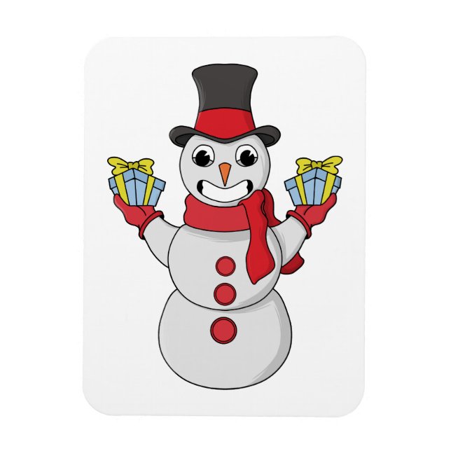 Íman Presentes de Snowman (Vertical)