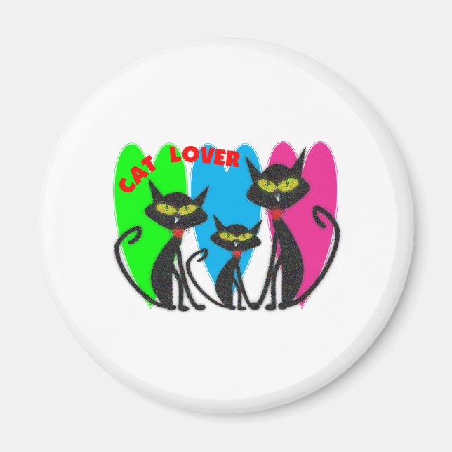 Íman Presentes De Sobrecarga De Gato — Gatos Únicos — C (Frente)