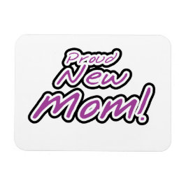 Íman Presentes de texto roxos e pretos da nova mãe