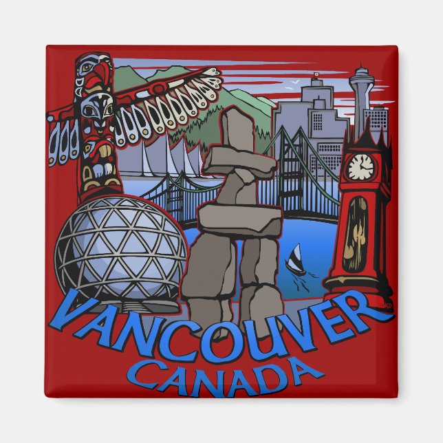 Íman Presentes de Vancouver Magnet Souvenir Magnet Vanc (Frente)
