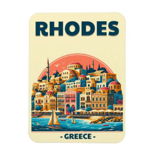 Íman Presentes de viagem de férias na cidade retrô de R