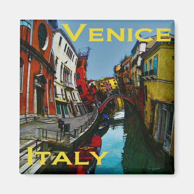 Íman Presentes de Viagem malucos - Veneza (Frente)