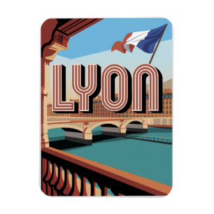 Íman Presentes de viagem vintage cidade de LYON frances