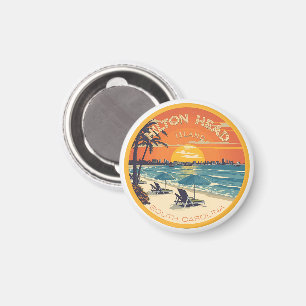 Íman Presentes de viagem vintage da ilha de Hilton Head