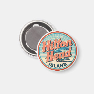 Íman Presentes de viagem vintage da ilha de Hilton Head