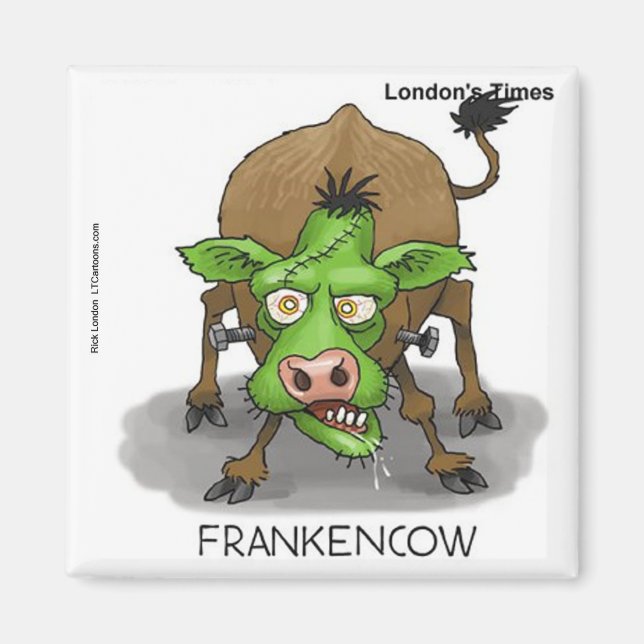 Íman Presentes Divertidos de Vaca Monstro de Halloween (Frente)