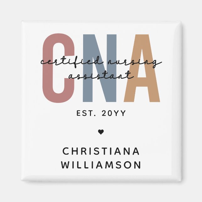 Íman Presentes do Assistente de Enfermagem Certificado  (Frente)