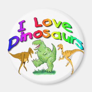 Íman Presentes dos dinossauros dos miúdos "eu amo"