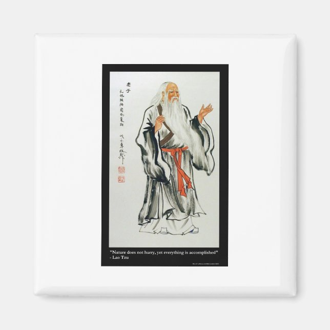 Íman Presentes e Camisetas da Citação de Lao Tzu sobre  (Frente)