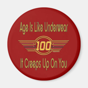 Íman Presentes engraçados de 100º aniversário - A id