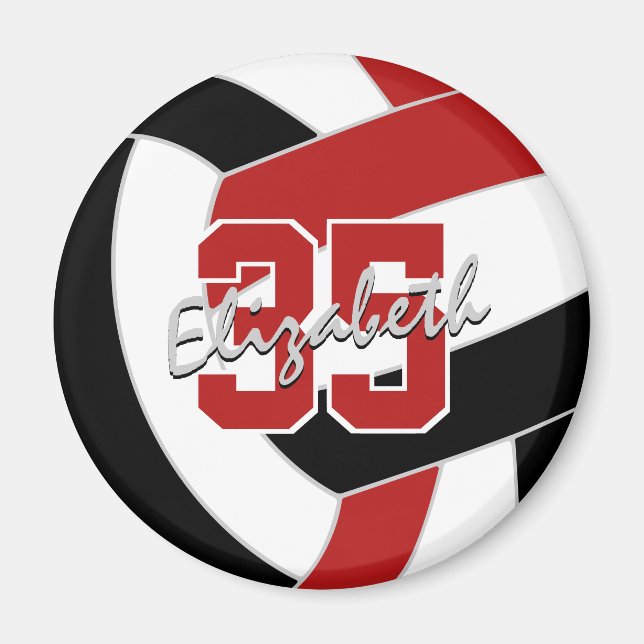 Íman presentes espirituais da equipe de vôlei negra ver (Frente)